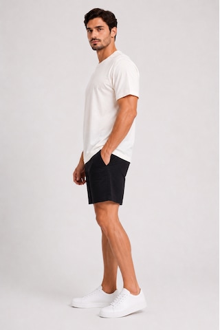 Justas Erkek Ekru Bisiklet Yaka Kısa Kollu Basic T-shirt