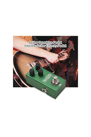 Xindoker Dktone Elektro Gitar Overdrive Efekti Pedalı - Metal Kasa, 6.35mm Giriş/çıkış, Gain, Tone Ve Seviye Kontrolleri, Sarı Led Işığı