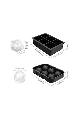 Wezone Viski Buz Küresi Yapımı İçin Pratik Silikon Kalıp - 6 Boşluklu, Sızdırmaz Kapaklı, Gıda Sınıfı Diğer