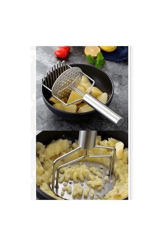 Çelik Patates Ezici - İki Başlı Yaylı Patates Ezeceği