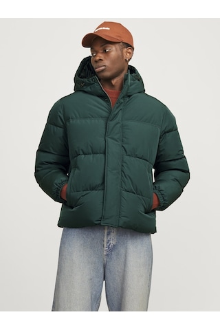 Jack & Jones Erkek Kapüşonlu Şişme Mont - 12256974 Siyah