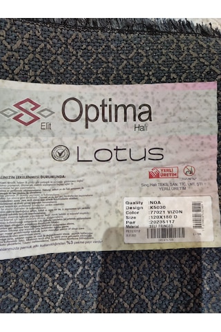 Optima Halı Lotus 77021 Vizon 120 180