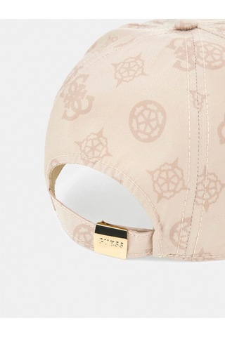 Guess Şakayık Baskılı Tamamı Beyzbol Kadın Krem Şapka Aw5502pol01-sto Krem