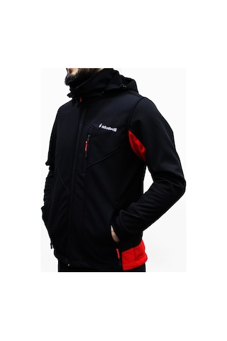 Mudwill Softshell Erkek Mont Ceket Kırmızı-Siyah