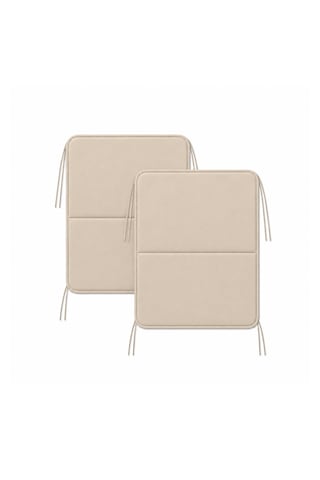 Microcase İple Sabitlemeli Katlanabilir Kamp Sandalyesi Minderi Piknik Outdoor Balıkçılık 40x40 Cm 2 Adet Al5564 Krem