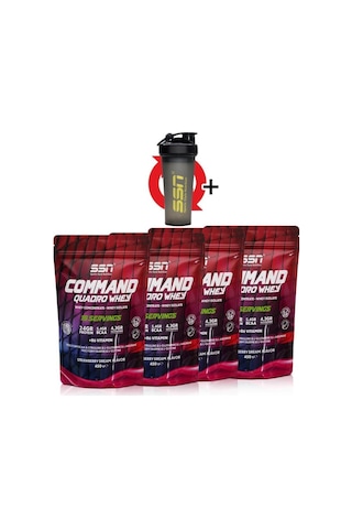 SSN Sports Style Nutrition Command Quadro Whey 1800 gr 60 Şase Çilekli (15X4 DOYPACKS) Kombinasyon