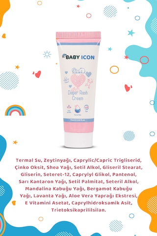 Baby Icon Organik Vegan Pişik Önleyici Ve Onarıcı Krem