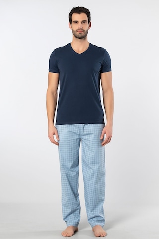 Cacharel Erkek Dokuma Pijama Takımı 2238/mavi 2 Mavi