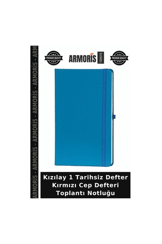 Kızılay 1 Tarihsiz Defter Kırmızı Cep Defteri Toplantı Notluğu Çok Renkli