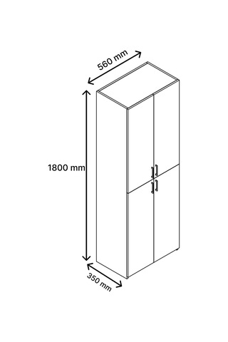 Tamamı Mdf Çok Amaçlı Mutfak Banyo Kiler Beyaz