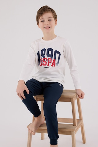 U.S. Polo Assn. U.s. Polo Assn Erkek Çocuk Beyaz Pijama Takımı Us2203-c-v1