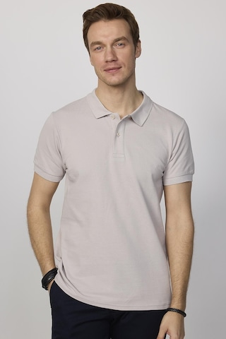 Tudors Erkek Slim Fit Dar Kesim Pamuklu Yumuşak Dokulu Serin Tutan Kumaş Düz Pike Gri Polo Yaka Tişört-30766-Gri