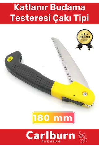 Premium Paslanmaz Çelik Dayanıklı Döner Saplı Ergonomik 180 Mm Katlanır Budama Testeresi Çakı Tipi