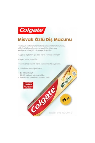 Colgate Misvak Özlü Diş Macunu 75 ML + Hacı Şakir Lavanta Kokulu Banyo Sabunu 4 x 150 G + Rosie