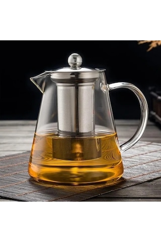 Fastbuy Turcoshop11 Mavi Cam Demlik Ve Fincan Seti, Isıya Dayanıklı Çay Yapım Kiti