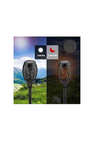 Askımo - Solar Alev Efektli Bahçe Lambası