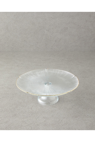 English Home Siana Cam Kek Standı 28 Cm Gold Gold