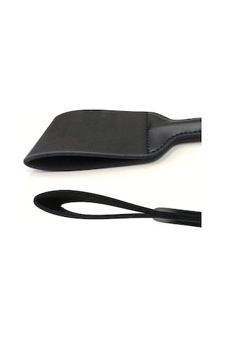 Elmpaly Siyah 1 Adet Binicilik Kamçısı Çift Vuruşlu Pu Deri At Kamçısı Siyah