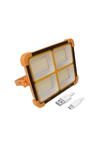 200w 4 Kademeli Solar Enerjili Taşınabilir Projektör Kamp Lambası Ip66
