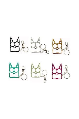 2 Adet 6'sı 1 Arada Çok Fonksiyonlu Anahtarlık Çinko Alaşımlı Şişe Açacağı Siyah