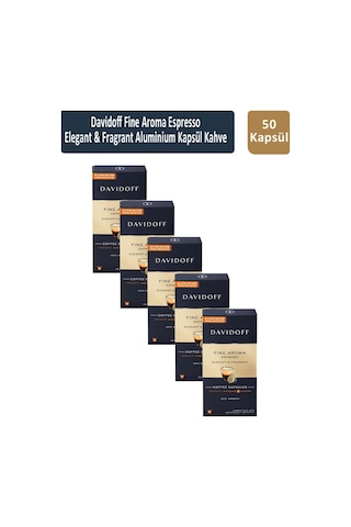 Davidoff Fine Aroma Espresso Elegant & Fragrant Kapsül Kahve 5 x 10'lu