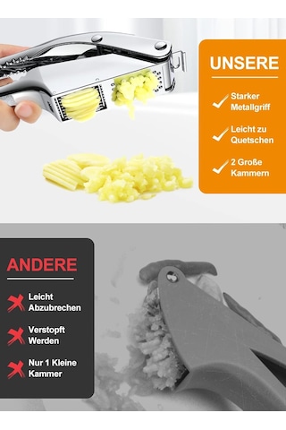 Sarımsak Presi Dayanıklı 2'si 1 Arada Sarımsak Kesici Sarımsak Soyucu Diğer