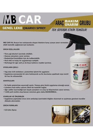Mb Cleaner Genel Leke Çıkarıcı Sprey