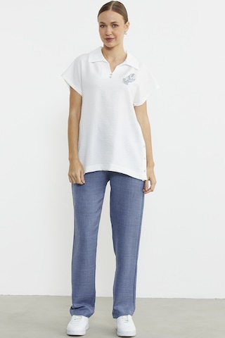 Sementa Polo Yaka Keten Görüntülü Takım - Indigo Indigo