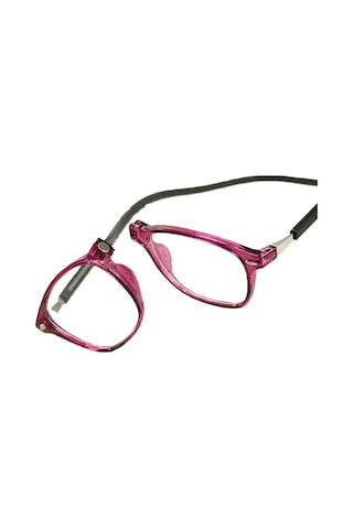 Mıknatıslı Manyetik Boyun Kordonlu Mavi Işık Korumalı Ekran Yakın Okuma Gözlüğü Pembe