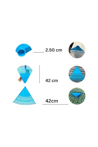 Plastik Mavi Bahçe Tırmığı 5adet