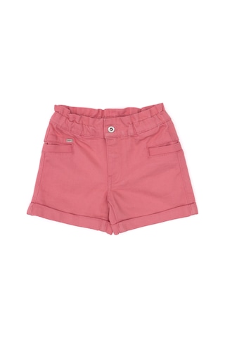 U.S. Polo Assn. Kız Çocuk Pembe Relax Fit Belden Büzgü Detaylı Jean Şort 50301833-VR167