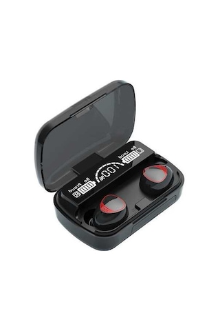 Novahub Bluetooth 5.1 M10a Akıllı Dokunmatik Kulaklık, Led Ekran, Siyah, 10m Menzil, 4-5h Çalışma Süresi