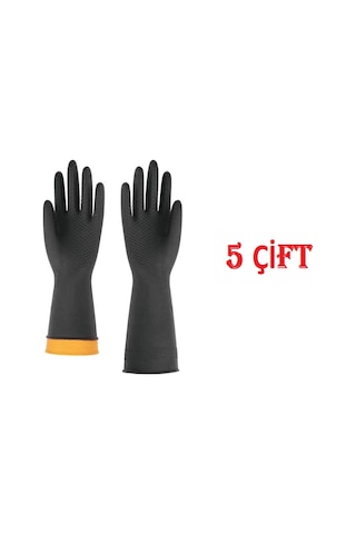 5 Çift Kauçuk Eldiven Hava Ve Sıvı Geçirmeyen Yağlı Ortam Eldiveni Starline D Model