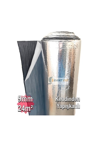 Alüminyum Folyolu Kauçuk İzolasyon 9mm 120cm 24m2 Rulo