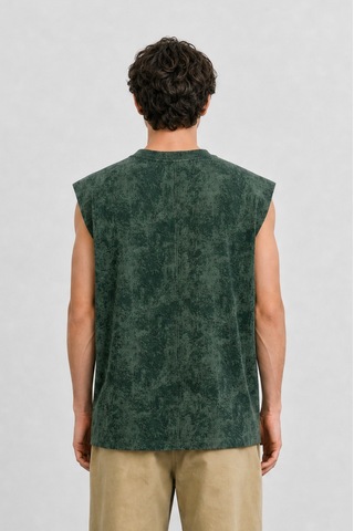 Respire Erkek Yıkamalı Tank Top Atlet Nefti