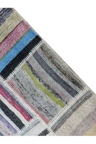 Patchwork Desenli Şönil Dokuma Taban Dekoratif Halı Kilim Yolluk Dijital Baskı Halı Yıkanabilir