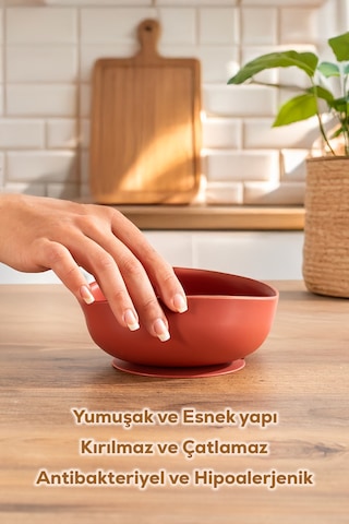 Porsima 34004-2 Silikon Vakumlu 300ml Mama Kasesi Kiremit