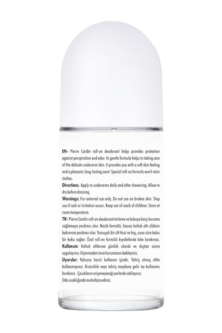 Pierre Cardin Roll-on Kadın Deodorant Ter Kokusu Önleyici Leke Bırakmayan 48 Saat Anti-perspirant Koruma Pure Aura Saf Aura 50 Ml