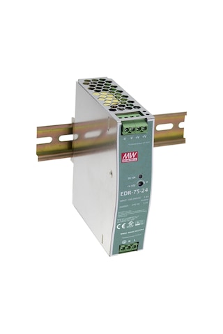 Ortalama İyi Edr-75-24 Ac-dc Anahtarlama Din Ray Güç Kaynağı, 24 Volt, 3.2 Amp, 76.8 Watt