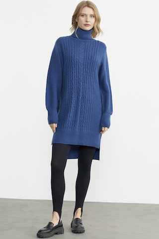 Tam Balıkçı Yaka Triko Tunik - Indigo Indigo