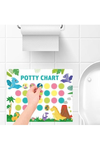 1 Takım Yürümeye Başlayan Kızlar Lazımlık Eğitim Tablosu Karikatür Dinozor Lazıml Tablosu Kızlar Için Eğitici Oturacaklar 56989321