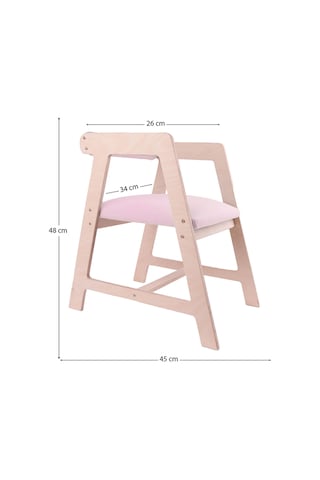 Ahşap Çocuk Oyun, Aktivite, Çalışma Masası Sandalyesi Pembe Pembe