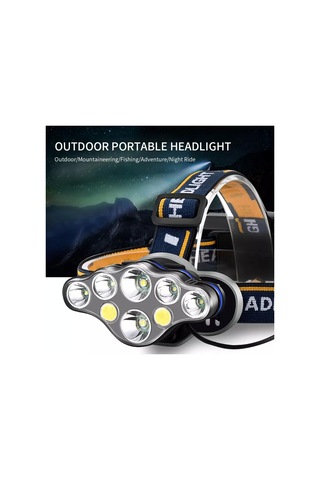 Ps-888 Güçlü Usb Şarj Edilebilir Profesyonel 8 Modlu 6000 Lümen 8 Led Su Geçirmez Kafa Lambası
