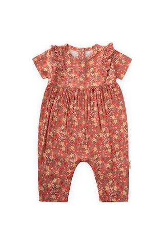 Cigit Çiçek Desenli Viskon Tulum 0-3 Yaş Yavruağzı Yavruağzı