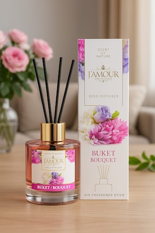 Çiçek Buket Kokulu Çubuklu Oda Kokusu 100 Ml Çiçeksi Ve Kalıcı Ferahlık Buket