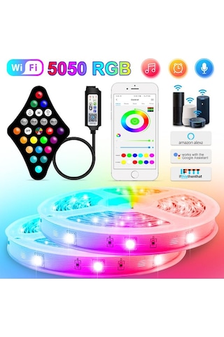 30m Led Şerit Işık Rgb 5050 Su Geçirmez App Led Esnek Şerit Bant App Non Waterproof&25m