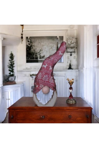 Gnome, Burnuk, Sakallı Kafadar Kar Taneleri Ahşap Dekor