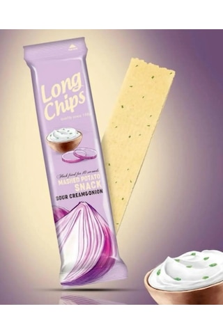 Long Chips Soğan Ve Ekşi Krema Aromalı Patates Cipsi 75 G 2 Adet
