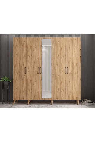 Açelya Portmanto Vestiyer Çam - Montaj Dahil 225cm M12