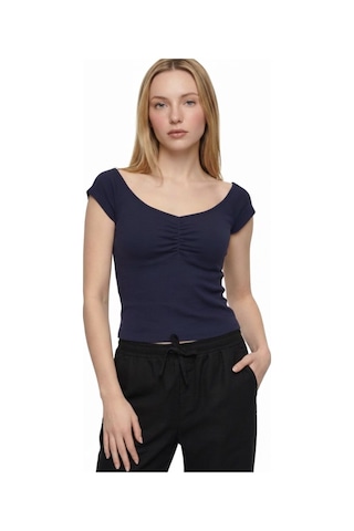 LOFT Slim Fit Kadın Bluz K.kol Lf2042136 Q1.v1 Lacivert